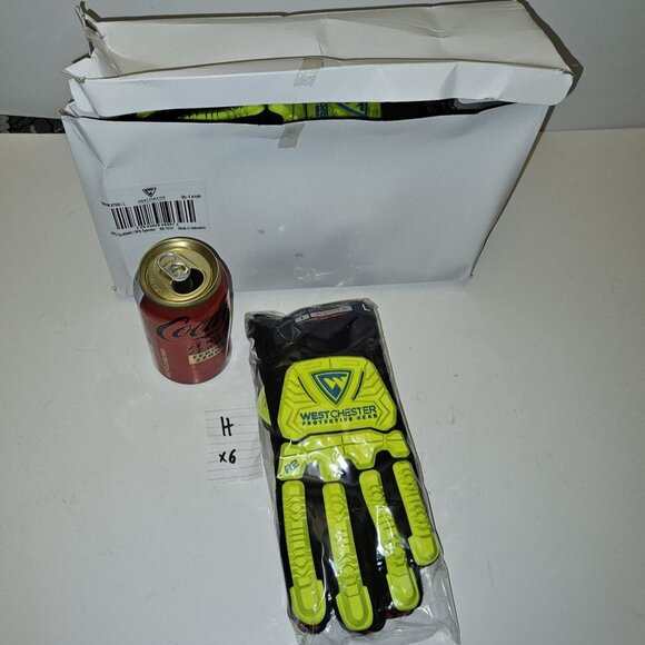6 pairs of new Westchester RigCat 5 Gloves size L — synthetic leather palm - Picture 4 of 11